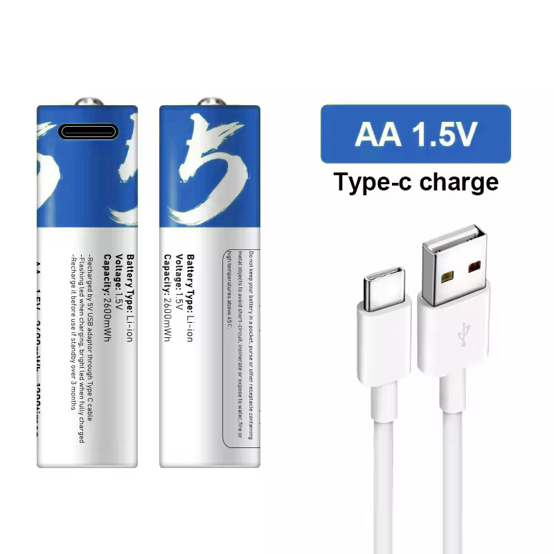rechargeable li-ion aa batteries